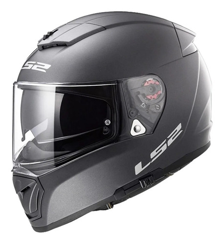 Imagen 1 de 3 de Casco Ls2 Breaker Solid Titanium Mate Integral Para Moto