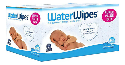 Toallitas Húmedas Para Bebé Waterwipes, 9 Paquetes De 60 Un