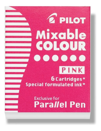 Cartridges Pluma Caligrafia Pilot Parallel (elige Tu Color) Tinta Rosado Exterior Rosado