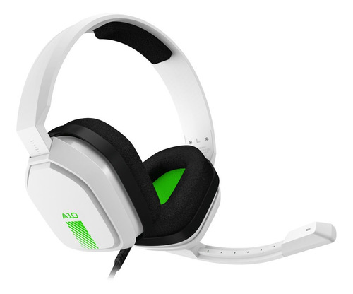 Imagem 1 de 3 de Fone de ouvido over-ear gamer Astro A10 branco e verde