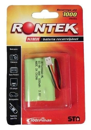 Bateria Para Telefone Sem Fio 3,6v 600mah 3aaa Com Molex