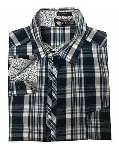 Camisa Hombre Talle M Zehone Slim Fit Totalmente Impecable