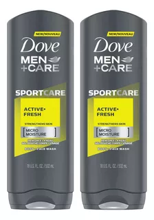Dove Men, Avtive Fresh Body Y Face Wash, Kit De 2 Piezas