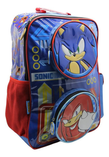 Mochila Cresko 18 Espalda Sonic Knuckles Caras (so121) 