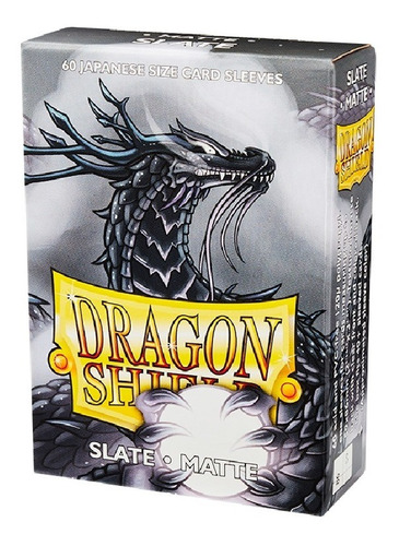 Dragon Shield Matte 60 Sleeves Japanesesize Slate Yugioh