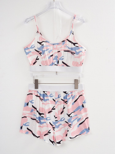 Conjunto De Pijama Verano Mujer Short Y Top De Tirantes