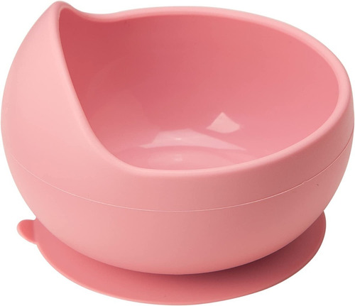 Buba Prato Bowl Silicone Com Ventosa Introdução Alimentar Infantil Rosa