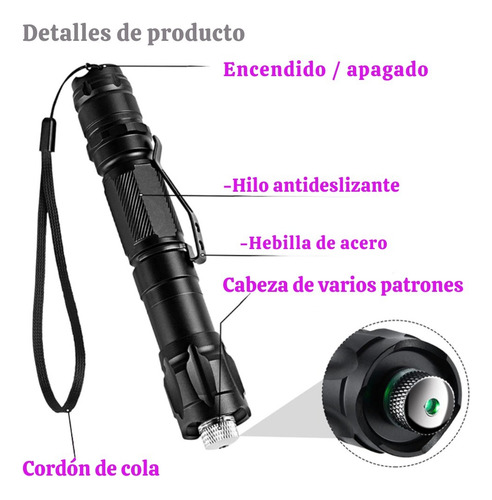 Puntero Laser Cafini - Color Verde - Alcance 2000 Metros