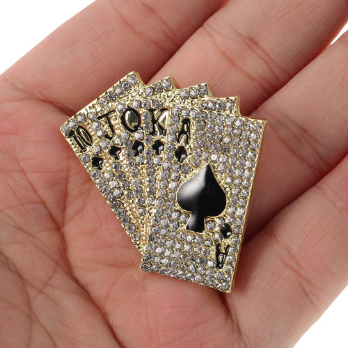 Broche De Suéter Moderno Com Xale E Peito Para Pôquer