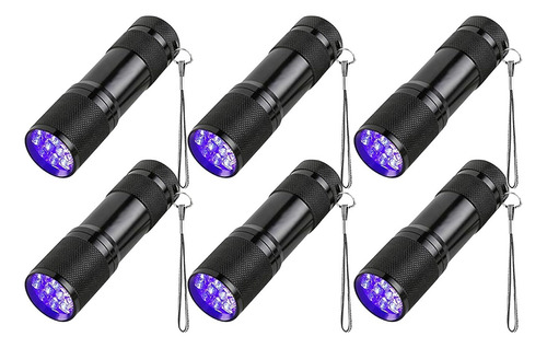 6pcs Linterna Uv Portátil Detector Billetes Falsos