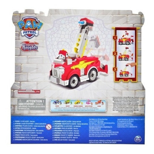 Imagen 7 de 8 de Marshall Vehículo Camión Bomberos- Paw Patrol Rescue Knights