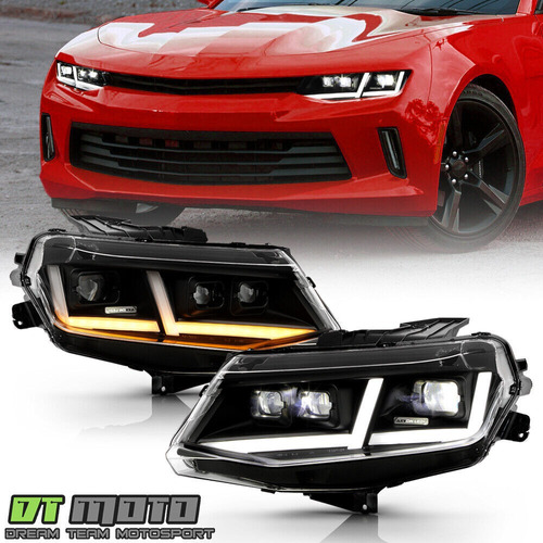 Par Faros Negro Led Drl Chevrolet Camaro Zl1 2017 6.2l