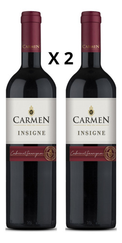 Vino Tinto Pack 2 Bot Carmen Insigne Cabernet Sauvignon