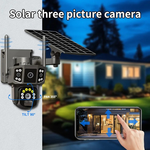 Jaa Cámara Solar Sim 4g, Lente Dual 4k,wifi Inalámbrica,