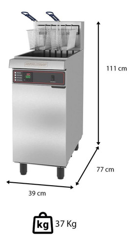 Fritadeira Industrial 380v Trifásic Água Óleo 30l Metalcubas