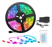 Comprar Set 2 Tiras Led Rgb 5 Metros 5050 Ip64 Control Remoto Cinta