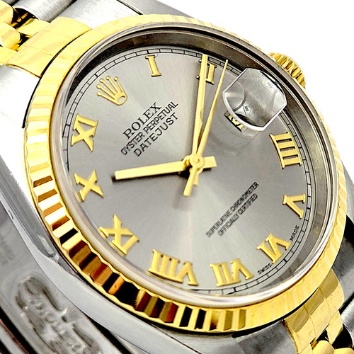 Relógio Rolex Datejust Aço Ouro 18k Jubilée 36 Relojoaria Bh Aço Inoxidável E Ouro Amarelo 18k Ouro 18k Aço Inoxidável (Usado)