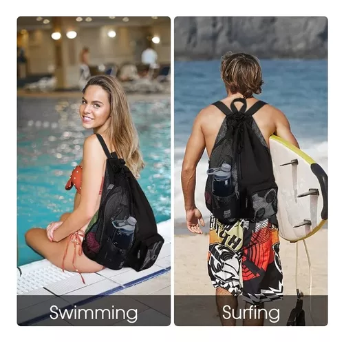 Mochila Con Cordón Para Natación, Gimnasio Y Piscina