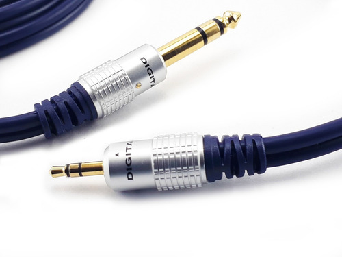 Cable De Plug Trs De 1/4 Estéreo 6.35mm A Plug 3.5mm