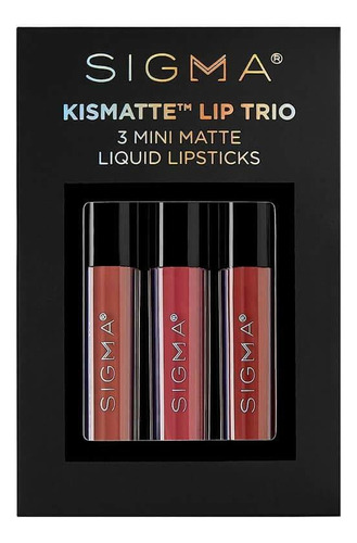 Sigma Beauty Kismatte Lip Trio, Mini Lapiz Labial Liquido 