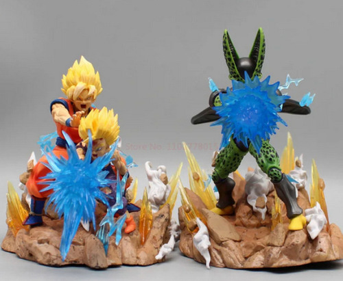 Figura Goku Vs Cell - Dragon Ball - Bootleg (Usado)