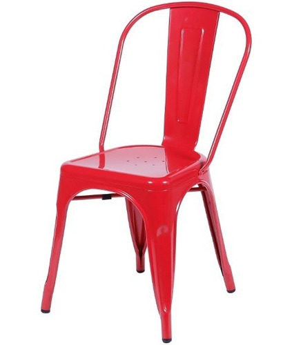 Silla Tolix Rojo Brillante X4