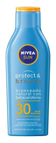 Protector Solar Nivea Sun Protect & Bronze Fps30 200ml 