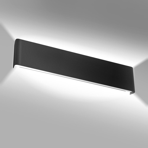 Lámpara De Pared Led Negro Moderno, 24 W/60 Cm