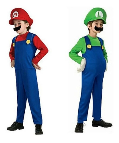 Disfraz De Mario Bros Y Luigi Para Niños Halloween