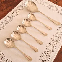 Comprar 5 + 1 Cucharas Para Postre O  Helado Inglesas Antiguas