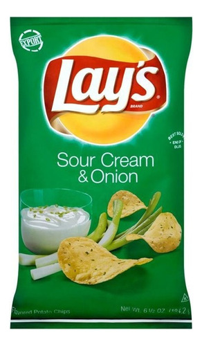 Papas Fritas Lays Sabor Queso Crema Y Cebolla 77 Gr 