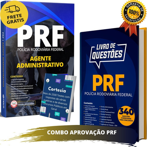 Kit Apostila Prf Agente Administrativo + Caderno De Questões