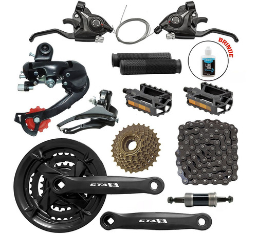 Kit Bike 21v Gta Rapdfire Pedivela Cambios Catraca Corrente