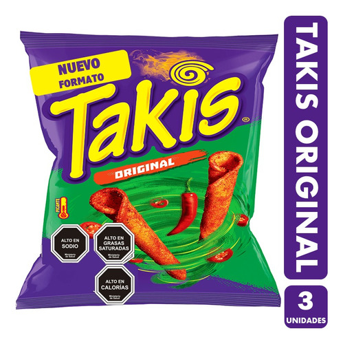 Takis Original - Tortillas De Maíz Sabor Taco (pack De 3 Un)