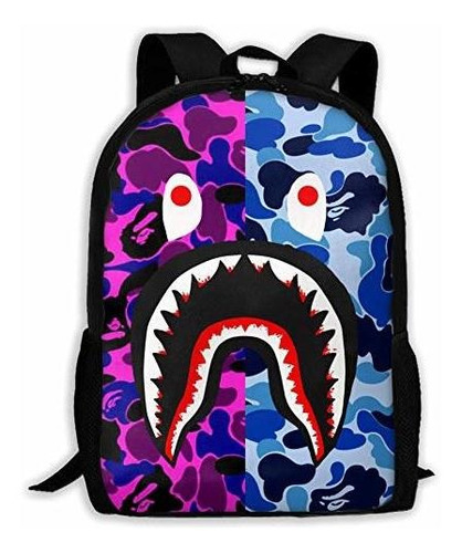 Mochila De Sangre Del Patrón Del Tiburón Para El Bolso De L