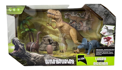 Dinosaurios Accion Set Dinos Con Rex Y Accesorios Caja 7096