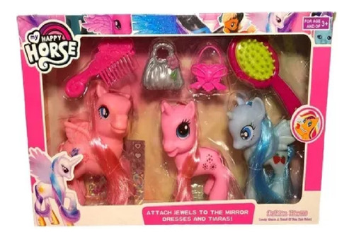 Ponys Con Accesorios My Happy Horse Set Ponys X 3 Playking