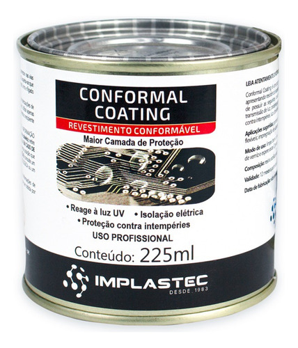 Revestimento Conformável Conformal Coating Implastec 225ml