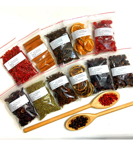 Kit 13 Sachês Especiarias Para Gin Chá Drinks Bebidas