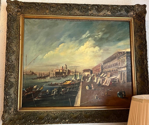 Pintura Al Óleo Reproducción Sobre Lienzo Francesco Guardi (Usado)