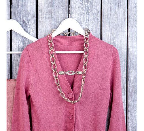 Mujeres Cardigan Suéter Blusa Chal Clips Cuello Cierre