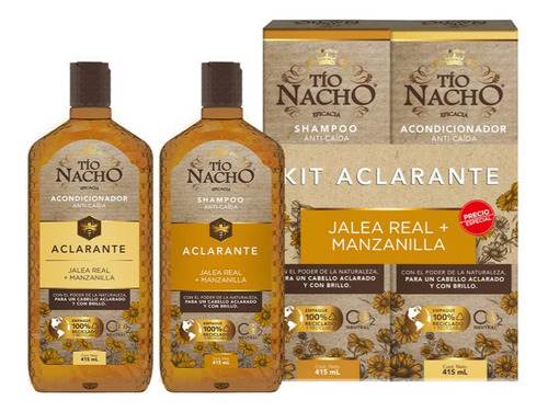 Shampoo + Acondicionador Tío Nacho Anticaída Aclarante 