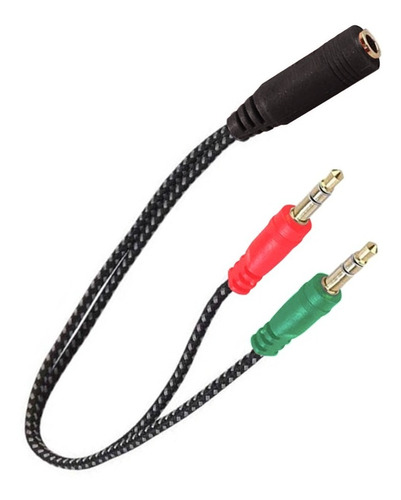 Adaptador Manos Libres A Pc Miniplug Audio 3.5mm Gamer