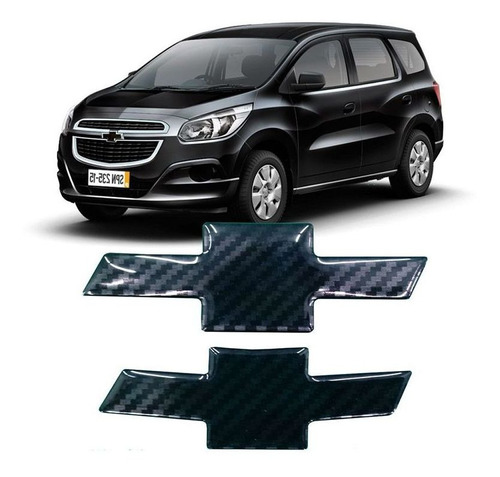 Gravata Adesiva Resinada Chevrolet Spin 2018 Carbono