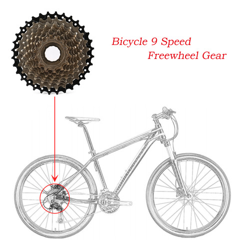 Volante De Inercia Para Bicicleta, Acero Roscado, 9 Velocida