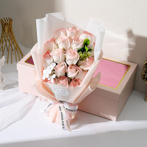 Decoración De Pétalos De Flores De Jabón De Rosa Rosa