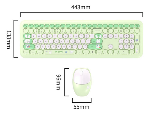 Juego De Teclado Y Ratón Mofii 606pro En Verde