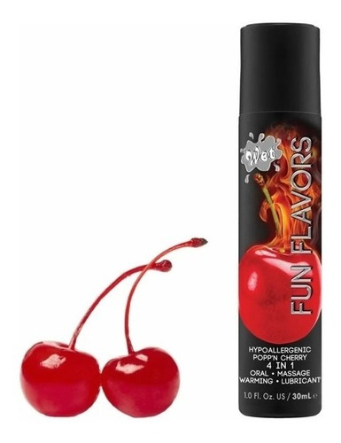 Lubricante Wet Fun Flavors Cálido, Frutal Comestible 1oz