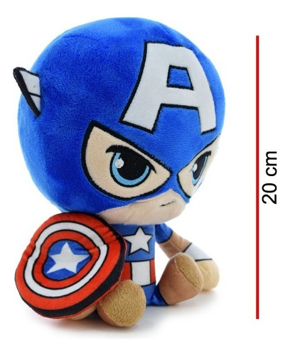 Peluche Capitan America Sentado 20 Cm - Marvel/phi Phi Toys