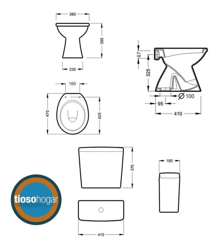 Imagen 8 de 10 de Juego Baño Vanitory Griferia Accesorio Tapa Completo